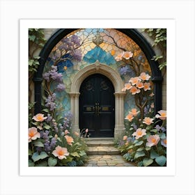 Stained Glass Door Poster