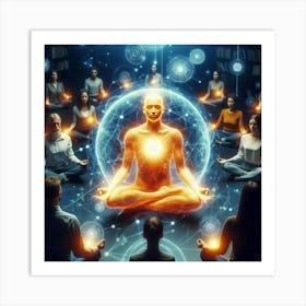 Meditation Group Art Print