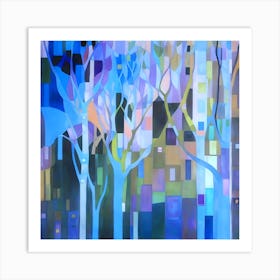 Winter Trees in the City Art Print