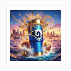 Nfl LA Rams Tumbler Art Print