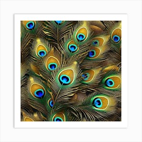 Peacock Feathers 6 Art Print