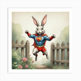 Super Bunny 4 Art Print