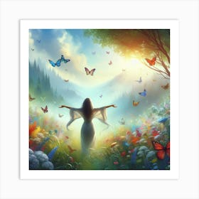 Butterfly Garden Art Print