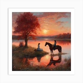 319922 An Artistic Painting Depicting A Landscapeand A V Xl 1024 V1 0 Art Print