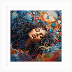 Dreaming Woman Art Print