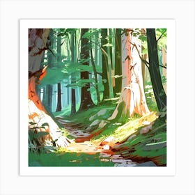 Path In The Woods 1 Art Print