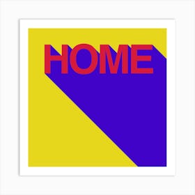 Retro Home (Yellow/Purple) Art Print