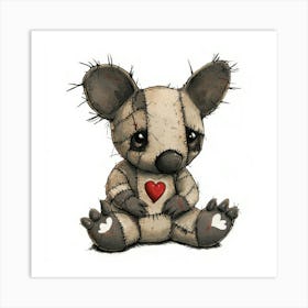 Patchwork Cartoon Baby Wombat 3 Affiche