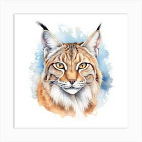 Balkan Lynx Cat Portrait 2 Art Print