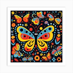 Colorful Butterflies 5 Art Print