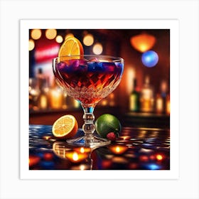 Cocktail On A Bar 9 Art Print