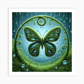 Butterfly In The Rain Art Print