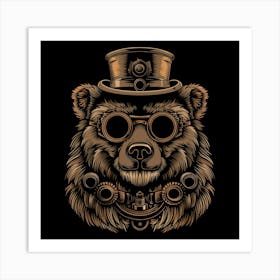 Steampunk Bear 33 Art Print