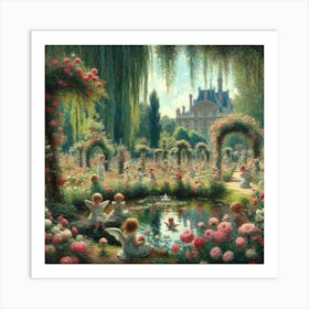 Angels In The Garden 5 Art Print