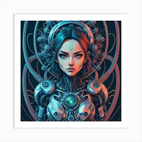 Girl In A Robot Suit Art Print