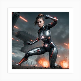 Female science fiction heroine Art Print