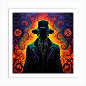 Psychedelic Cthulhu Portrait 1 Art Print