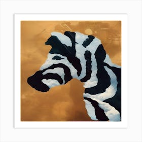 Zoe Zebra ai Art Print