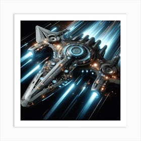 Futuristic Spaceship 29 Art Print