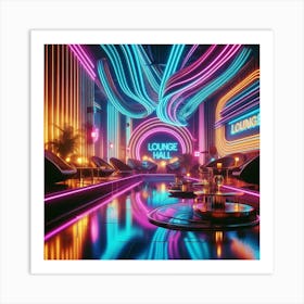 Neon Lounge 3 Art Print