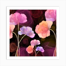 Watercolor Flowers #wallart Art Print