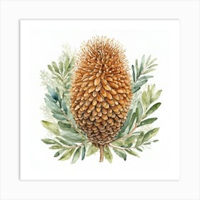 Banksia Bloom Art Print