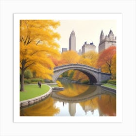 Autumn In Central Park Art Print