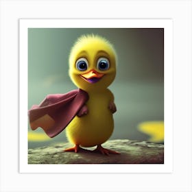 Duck With A Cape Art Print