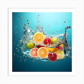 Water Splash - Fruit Stock Videos & Royalty-Free Footage Art Print
