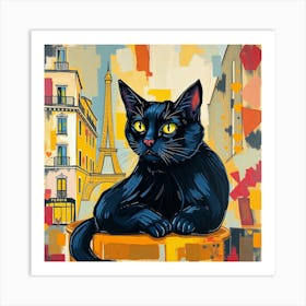 Paris Cat 3 Art Print