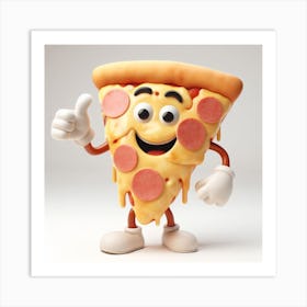 Happy Pizza Art Print