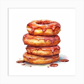 Stack Of Cinnamon Donuts 1 Art Print