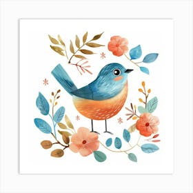 Watercolor Bird Art Print