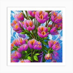 Alstroemeria Flowers 24 Art Print