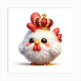 Rooster With Crown 1 Art Print