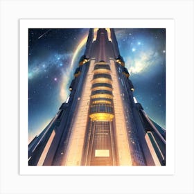 Futuristic Tower - Space Art Print