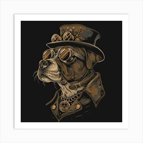 Steampunk Dog Art Print