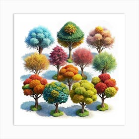 Colorful Autumn Trees 1 Art Print