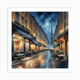 Parisian Bistro Dreams Parisian Café Culture Art Print