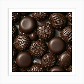 Default Realestic Dark Chocolate Candy Detailled 0 Art Print