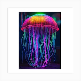 Glow In The Dark Jellyfish Art Print