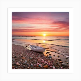 Sunset On The Beach 13 Art Print