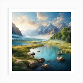 Mountain Landscape 1 Art Print