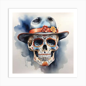 Day Of The Dead Skull 7 Art Print