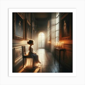 Child Waiting In The Hall Art Print