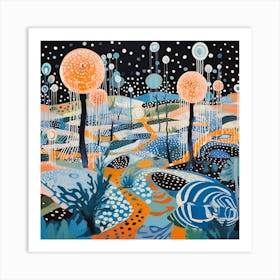 Jellyfish In The Night Art Print