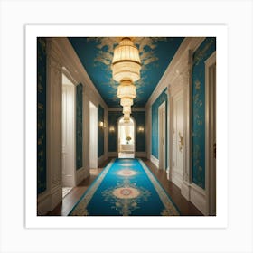 Illustrative Albedo Fabric Hallway Art 3 Art Print