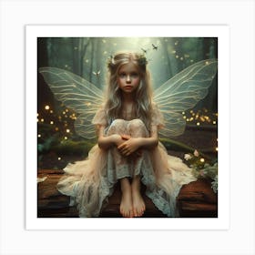 Fairy Girl In The Forest 3 Art Print