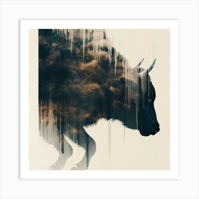 Bull In The Sky Art Print