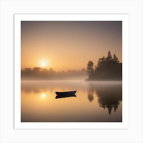 Sunrise On A Lake 2 Art Print